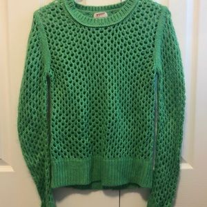 Soft Green sweater with holes